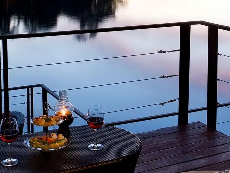 Wine served in The Terrace at U Hotels and Resorts