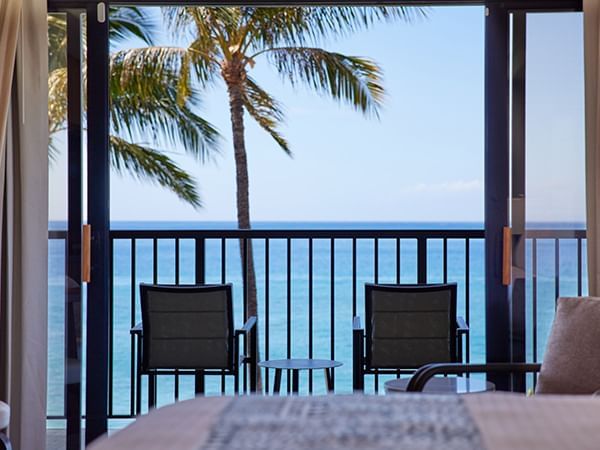 Balcony of Premier Ocean Rooms at Ka'anapali Beach Hotel Hawaii