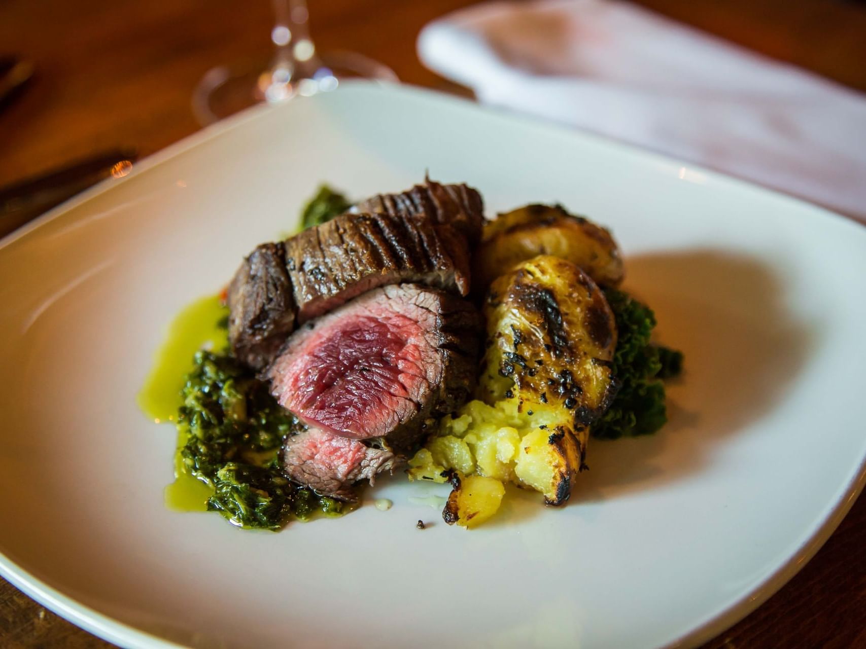 Closeup of Served Grilled Dish at Summit Lodge