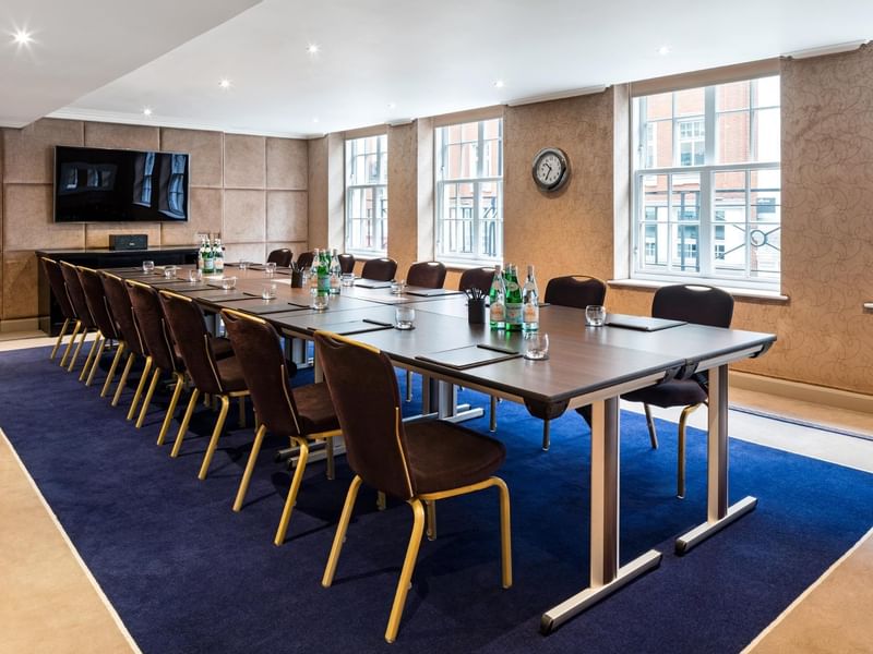 A Table setting in an event room at The May Fair Hotel London