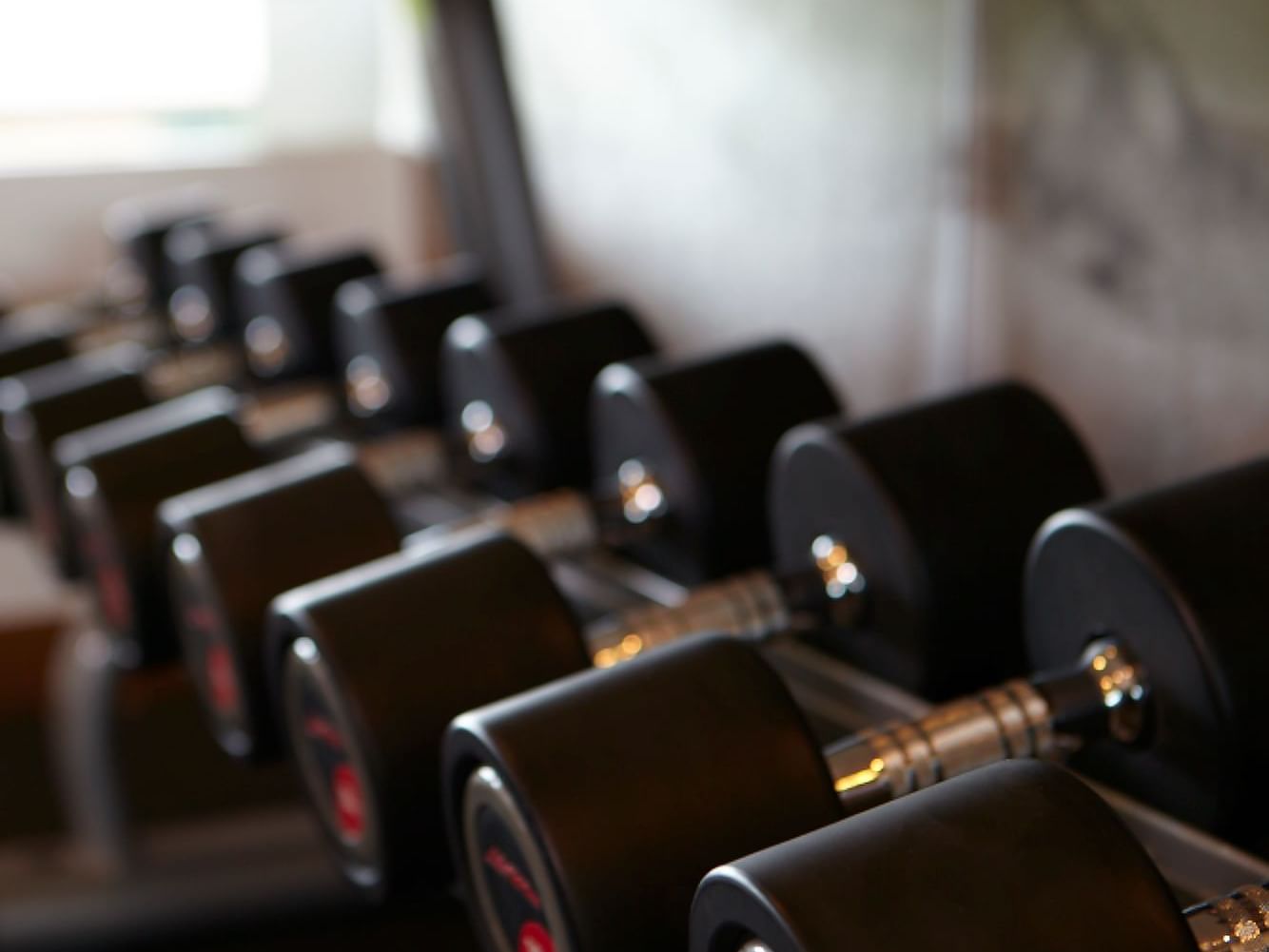 Dumbbells in Gym of U Hotels and Resorts