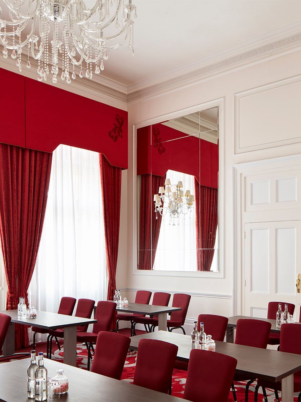 Table set-up in Watergate Suite at The Clermont Charing Cross