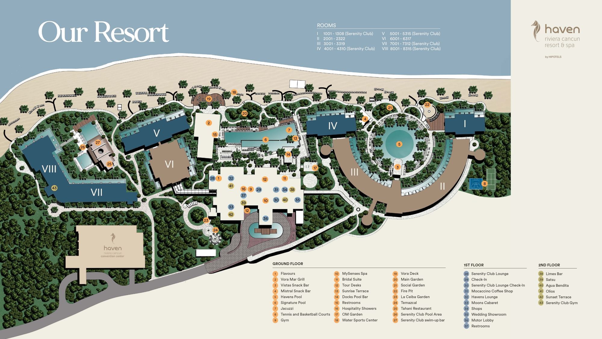 Resort Map | Haven Riviera Cancun