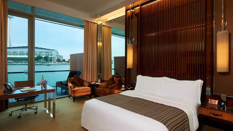 Premier Bay View Room with king bed at The Fullerton Bay Hotel