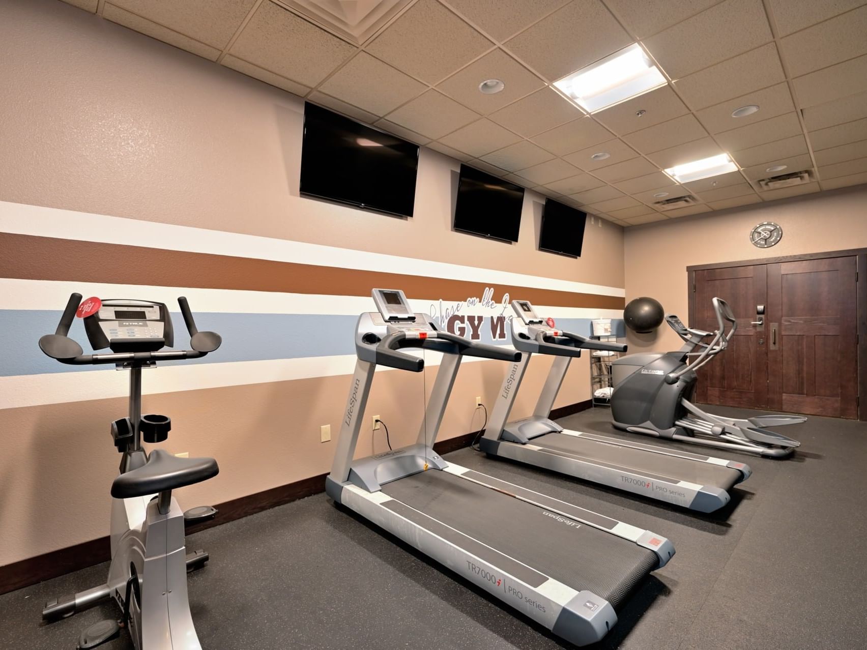 Interior of the fully equipped Gym at Chase on The Lake