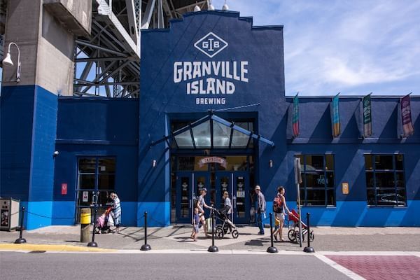 Granville Island Brewing Exterior Image With Blue Sky