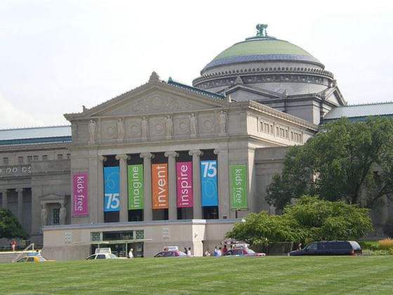 Exterior view of Field Museum near Congress Plaza