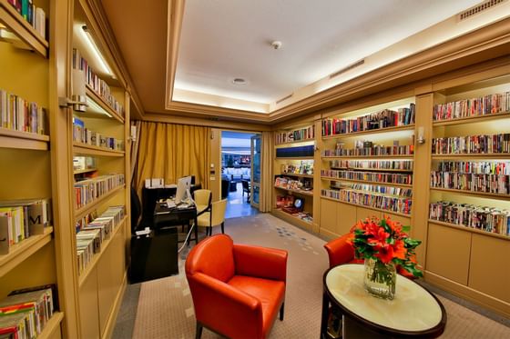 Music library at Aria Hotel in Prague