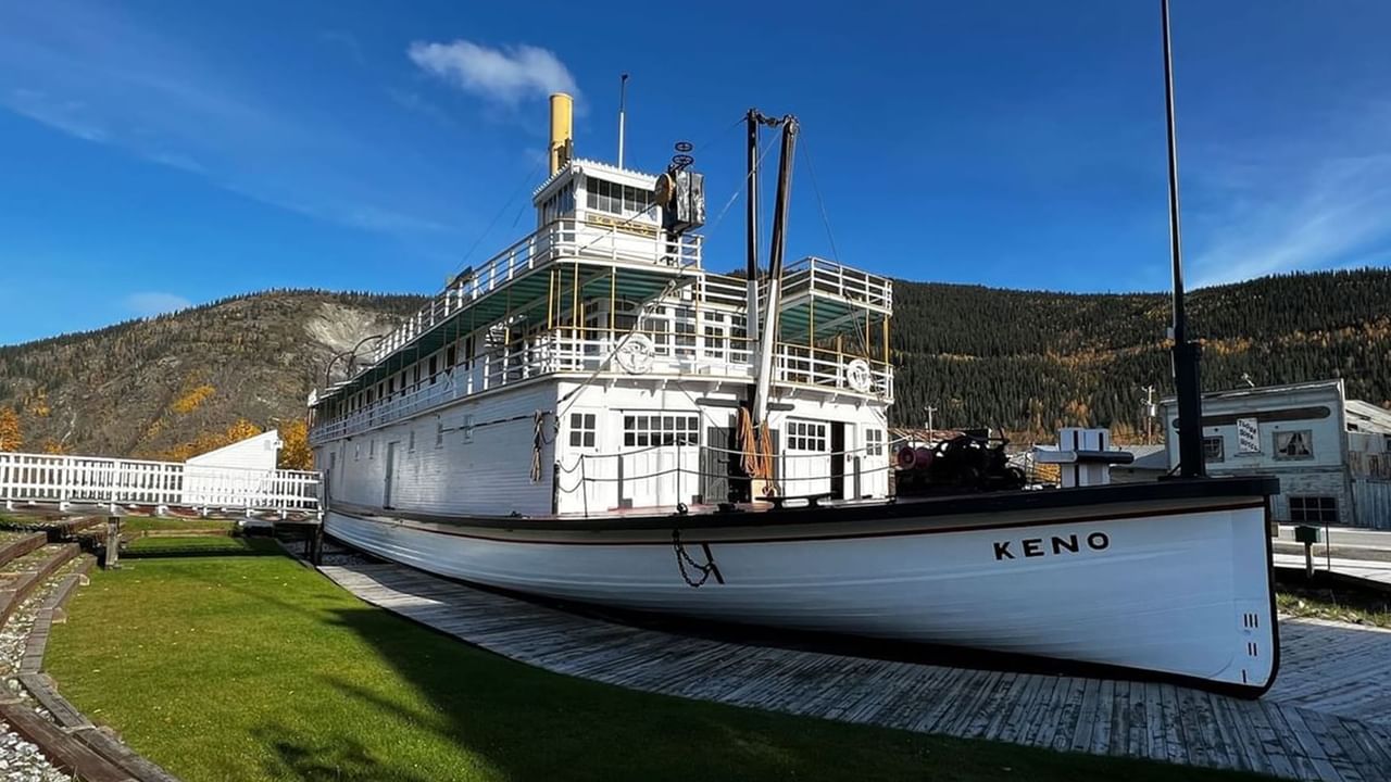 Large ship in S.S. Keno National Historic Site near Midnight Sun, a Coast Hotel