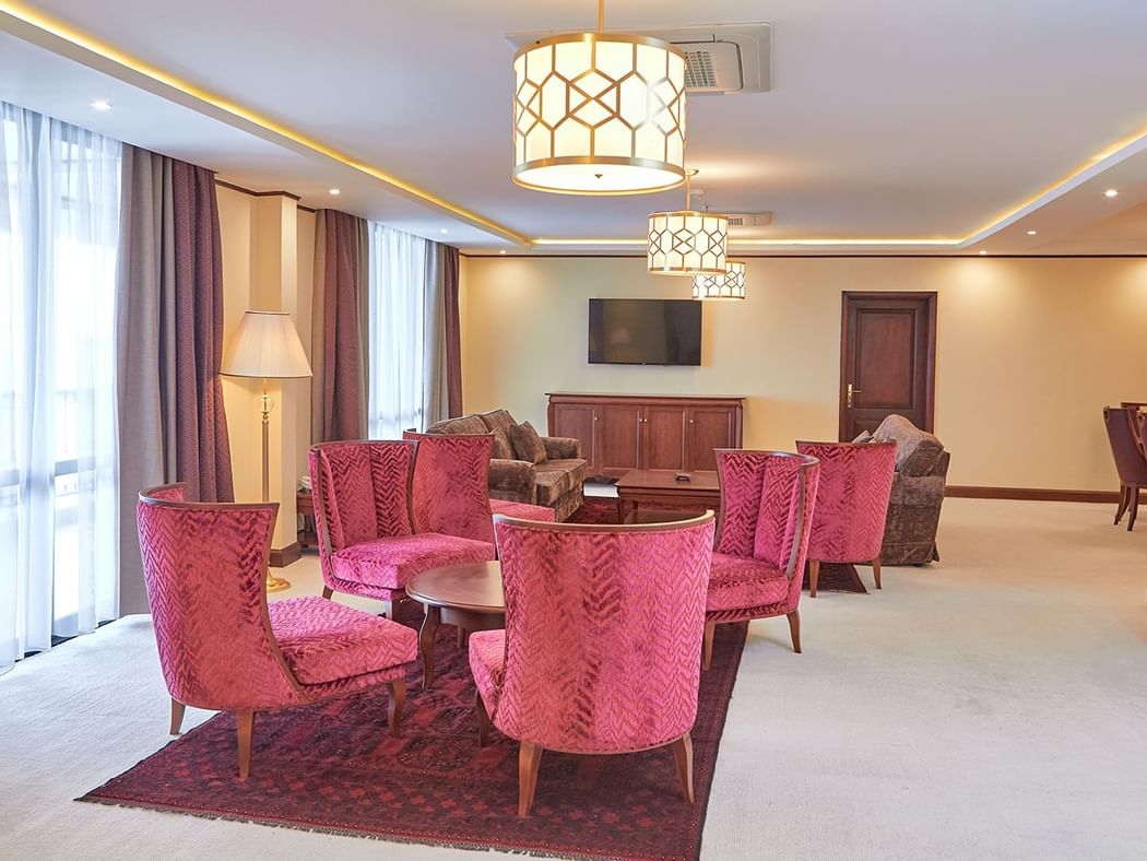 Seating area in Presidential Suite Goma Serena Hotel
