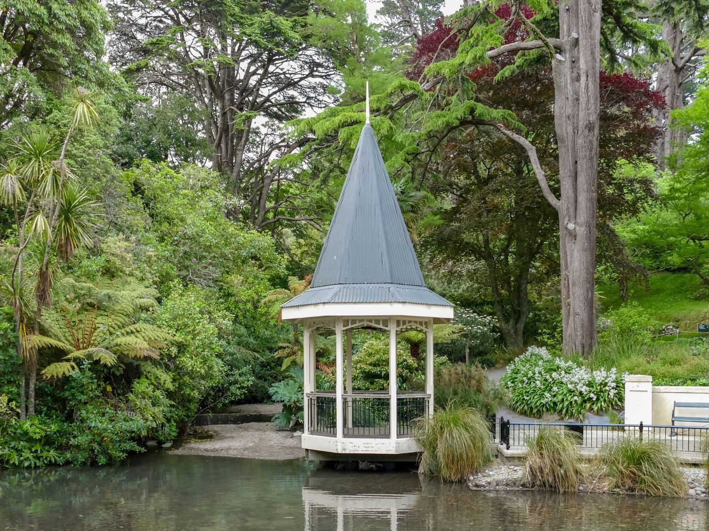 Gazebo at The Duck Pond of Wellington Botanic Gardens near James Cook Hotel Grand Chancellor
