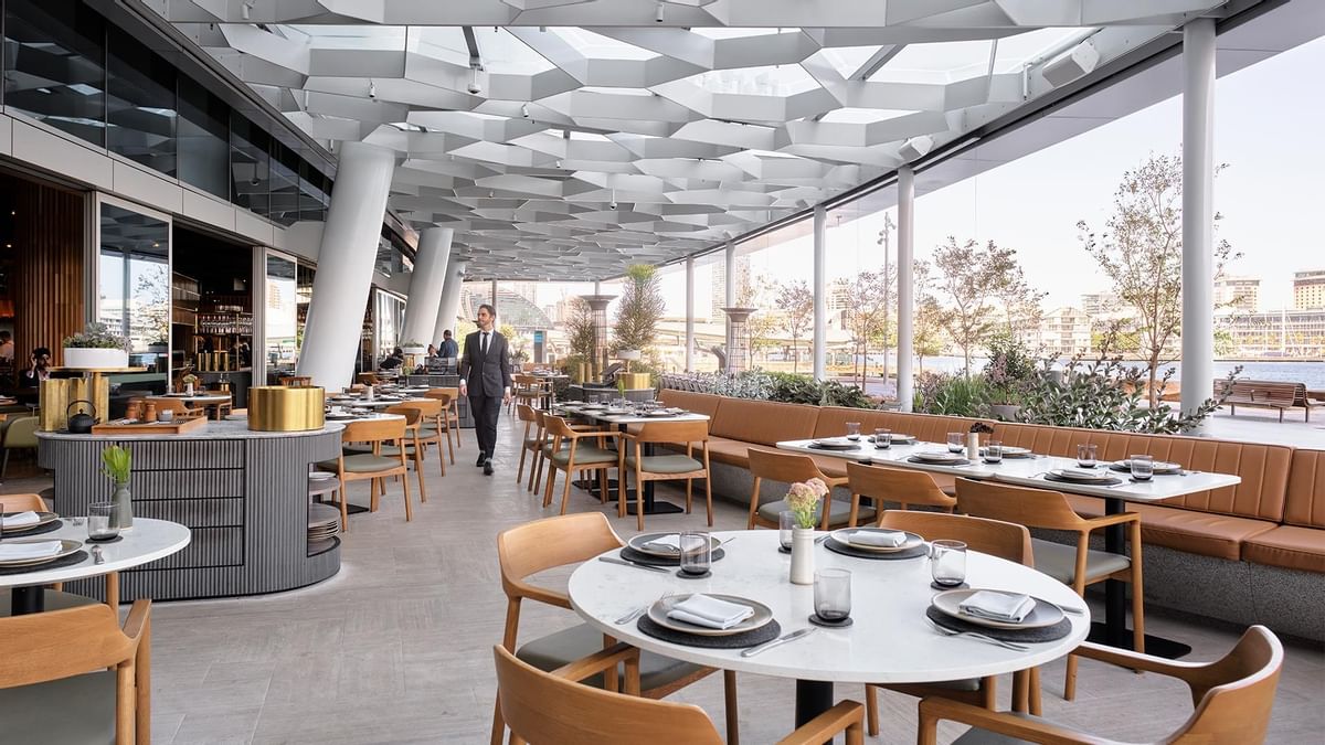 Interior of Woodcut restaurant in Crown Towers Sydney