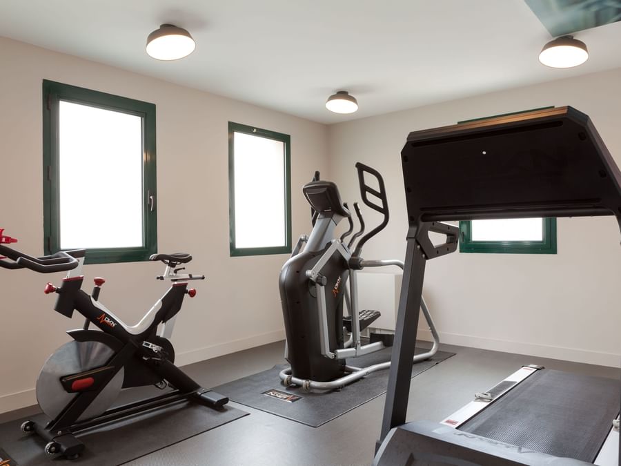 Interior of the Cardio area in the gymnasium at La Chaussairie