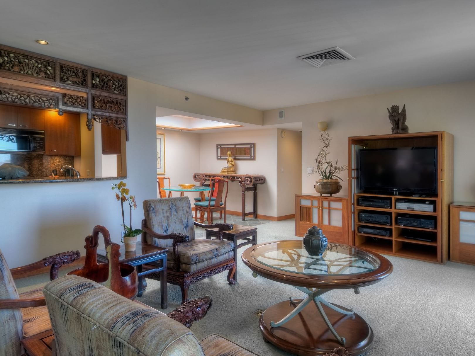 living room with furniture and tv