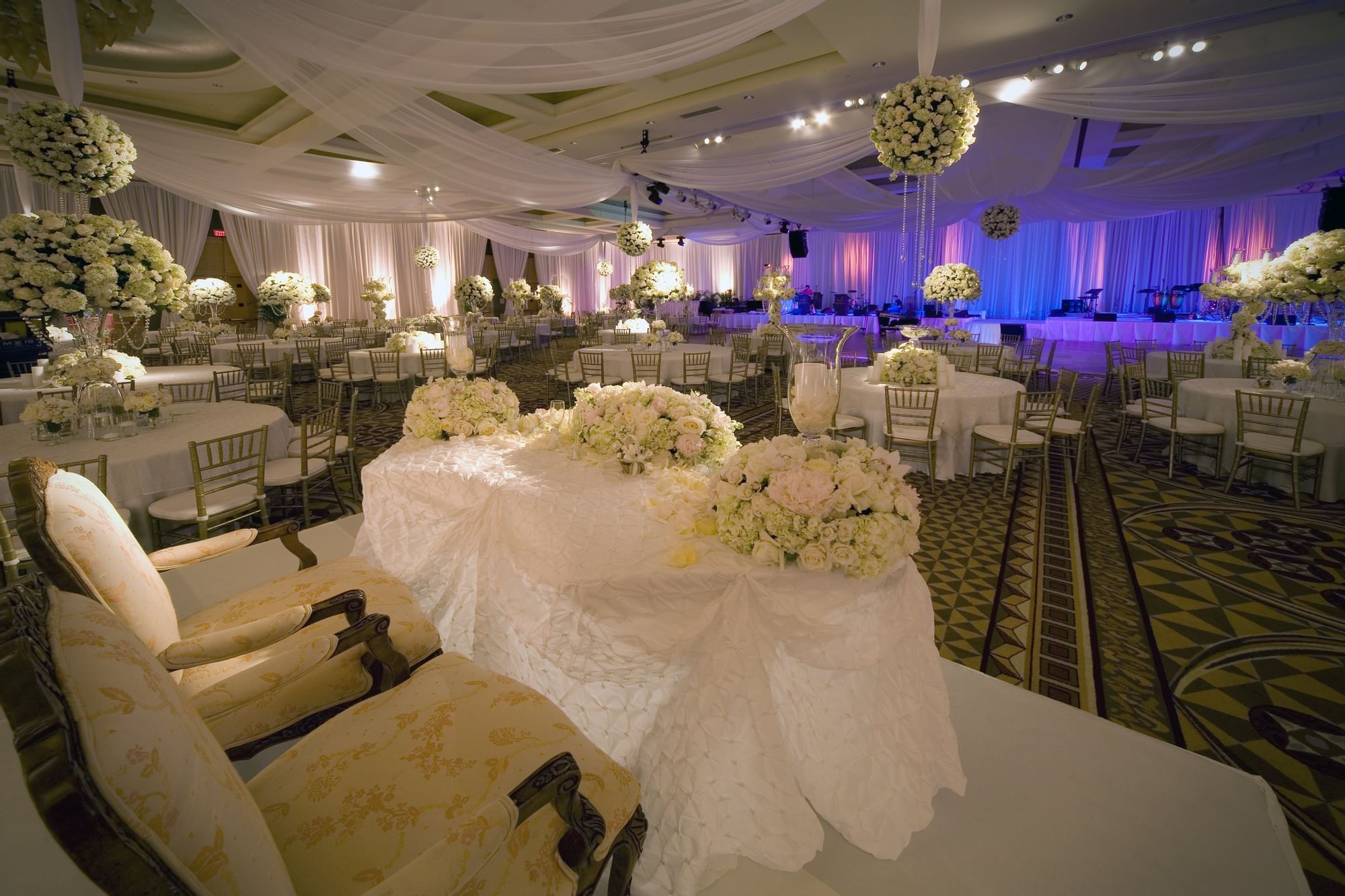 Wedding reception arranged in a Hall at The Diplomat Resort