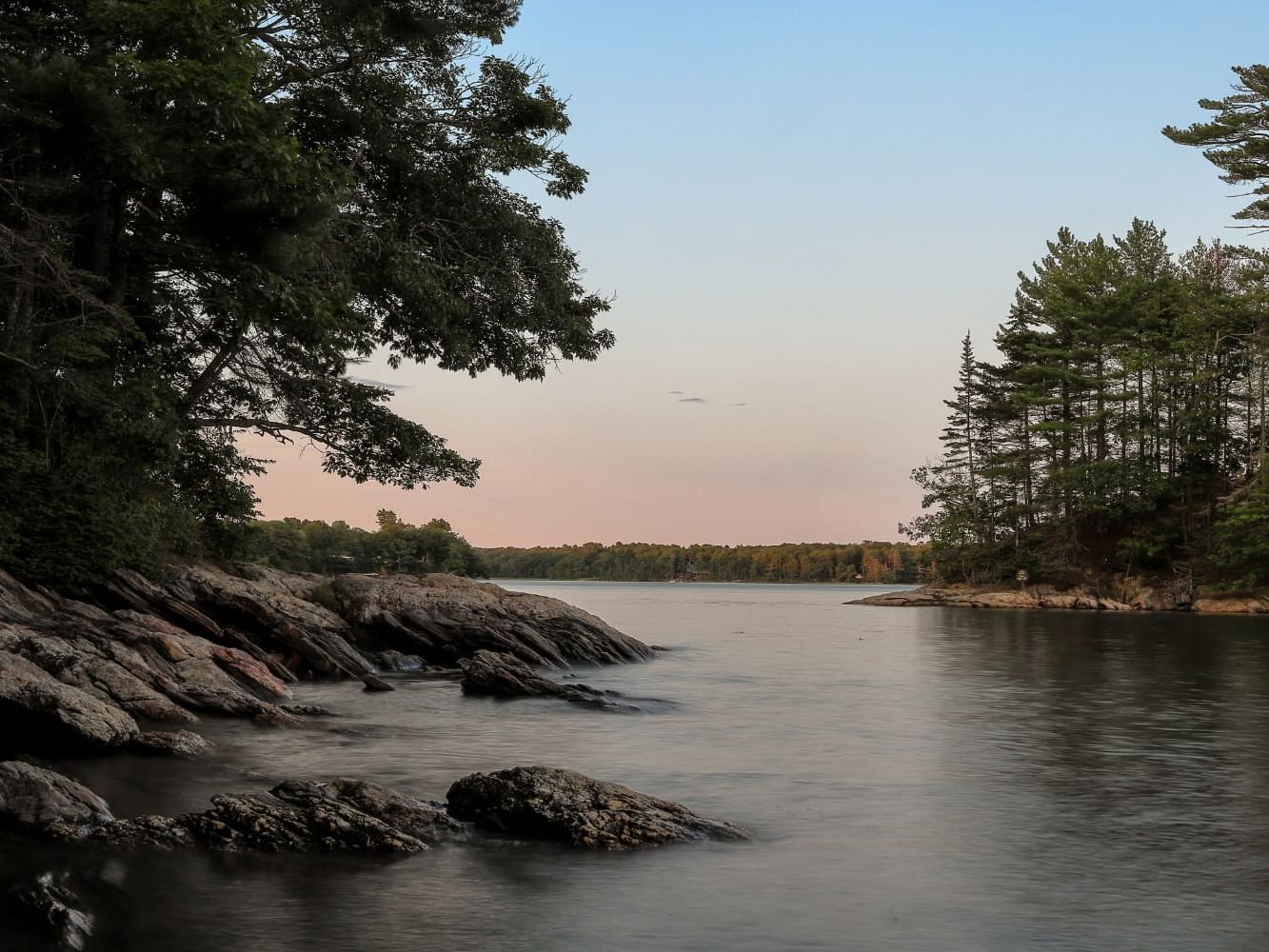 View of the evening skyline from river in Wolfe's Neck Woods State Park near Ogunquit Collection