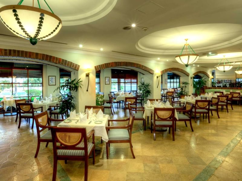 Dining tables arranged in Sun Cafe at Sunway Hotel Phnom Penh