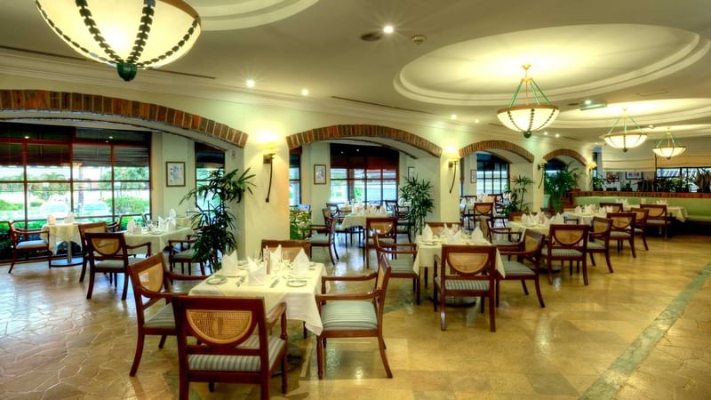 Dining tables arranged in Sun Cafe at Sunway Hotel Phnom Penh