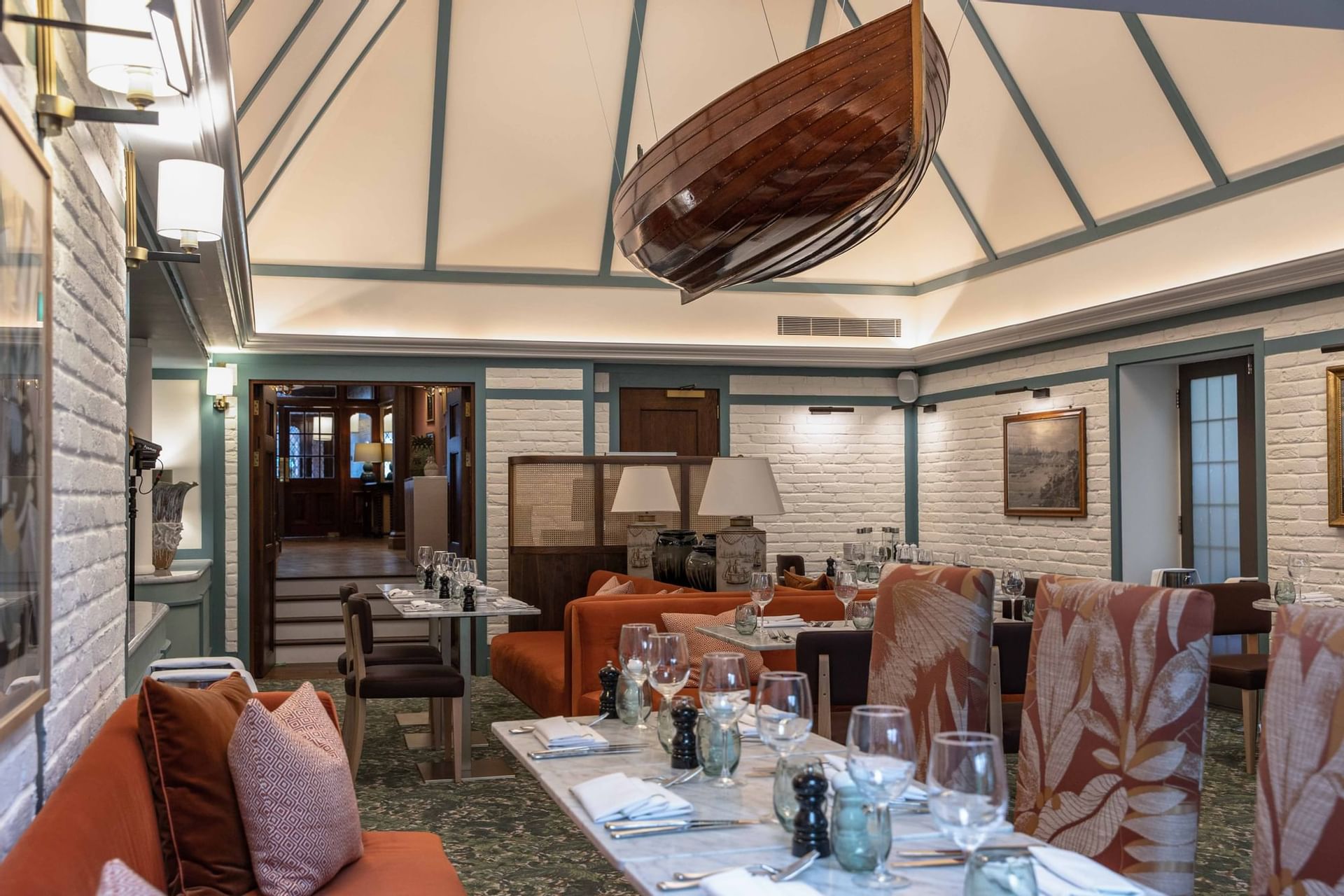 Dining area in The Clipper Restaurant at The Relais Henley