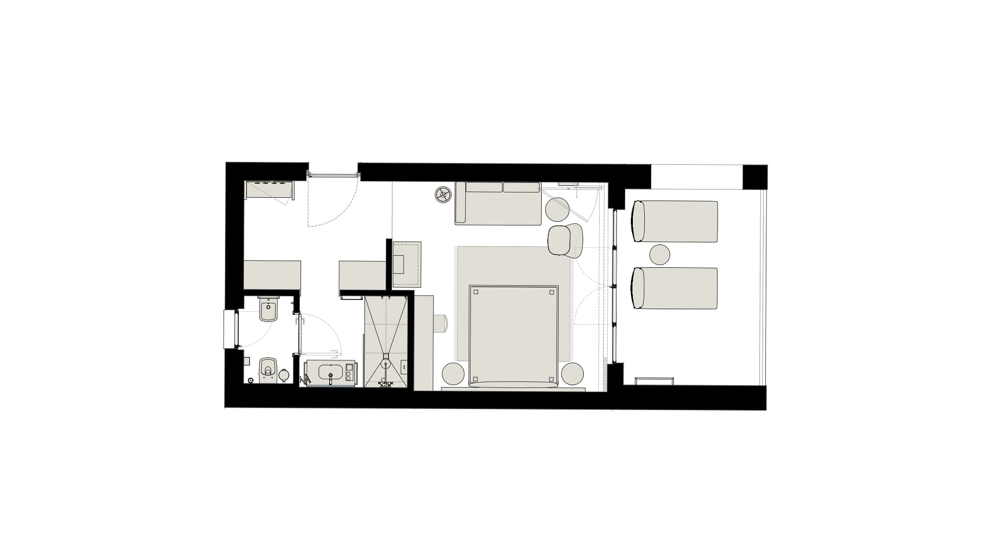 Piano della Garden Villa con vista mare al Falkensteiner Family Resort Sicily di Licata.