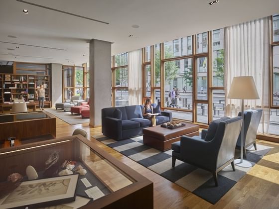 Seating areas in lobby