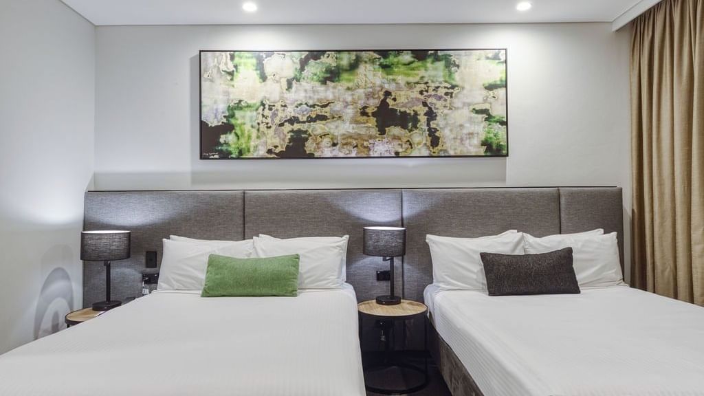 Double Beds in Superior Room at Mercure Penrith Hotel Australia