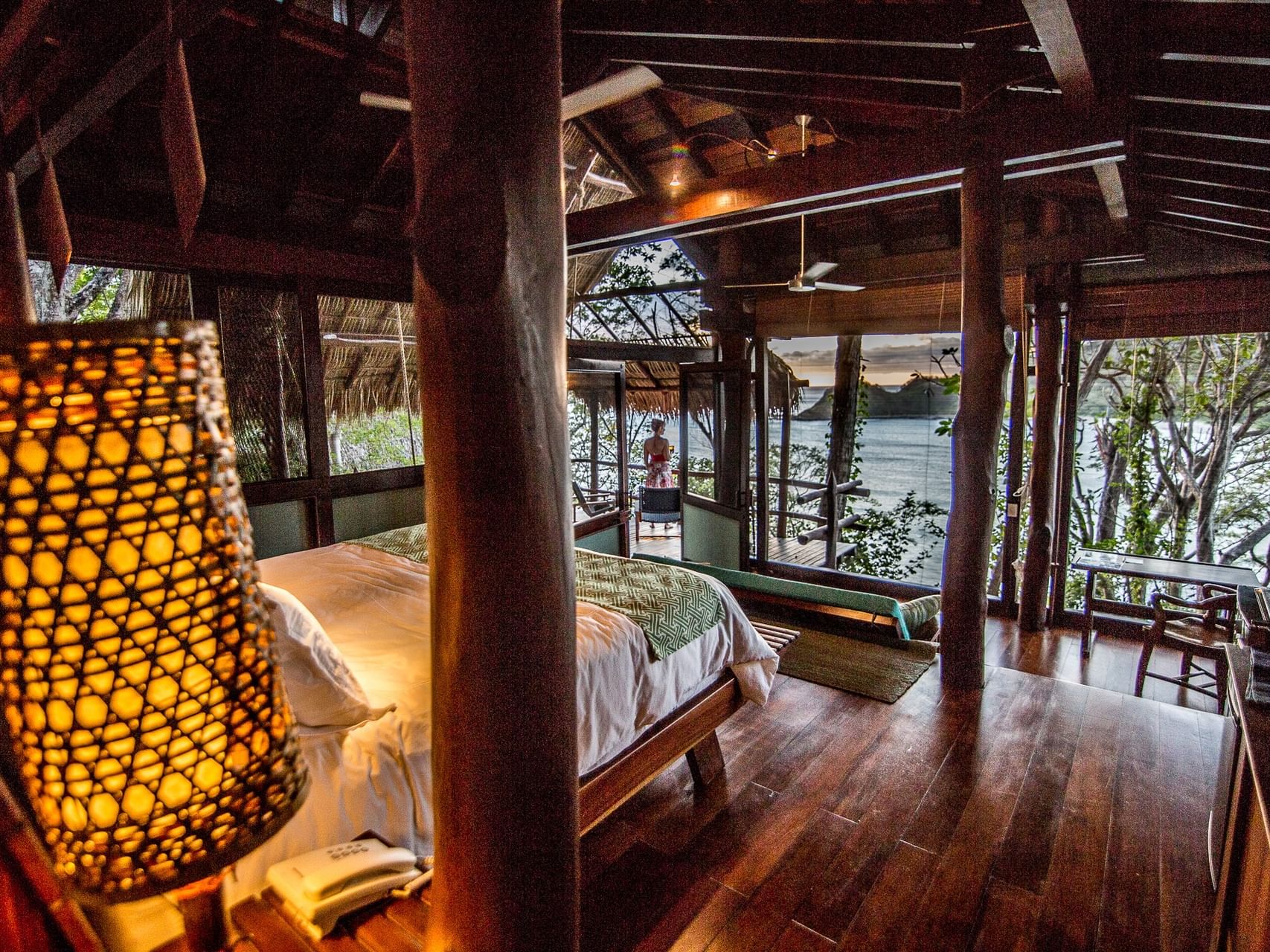 Best places to stay in Nicaragua, Ocean View Bungalows Interior at Morgan's Rock Reserve & Ecolodge