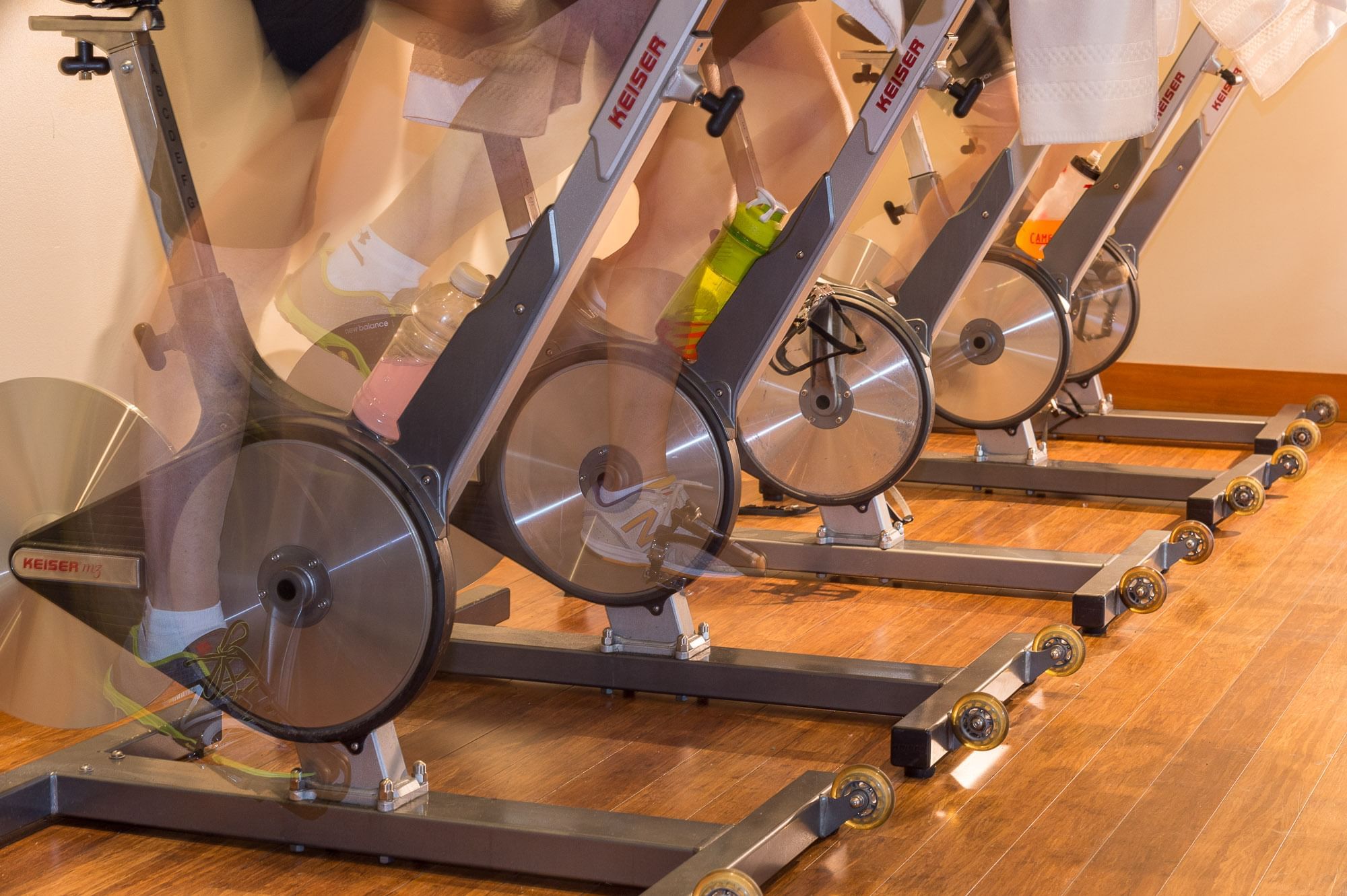 Close-up of exercise machines in the Gym at Nita Lake Lodge