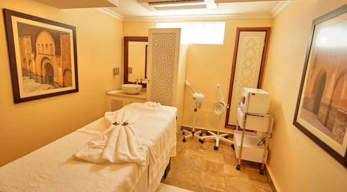 A Massage bed in the Spa at Goma Serena Hotel