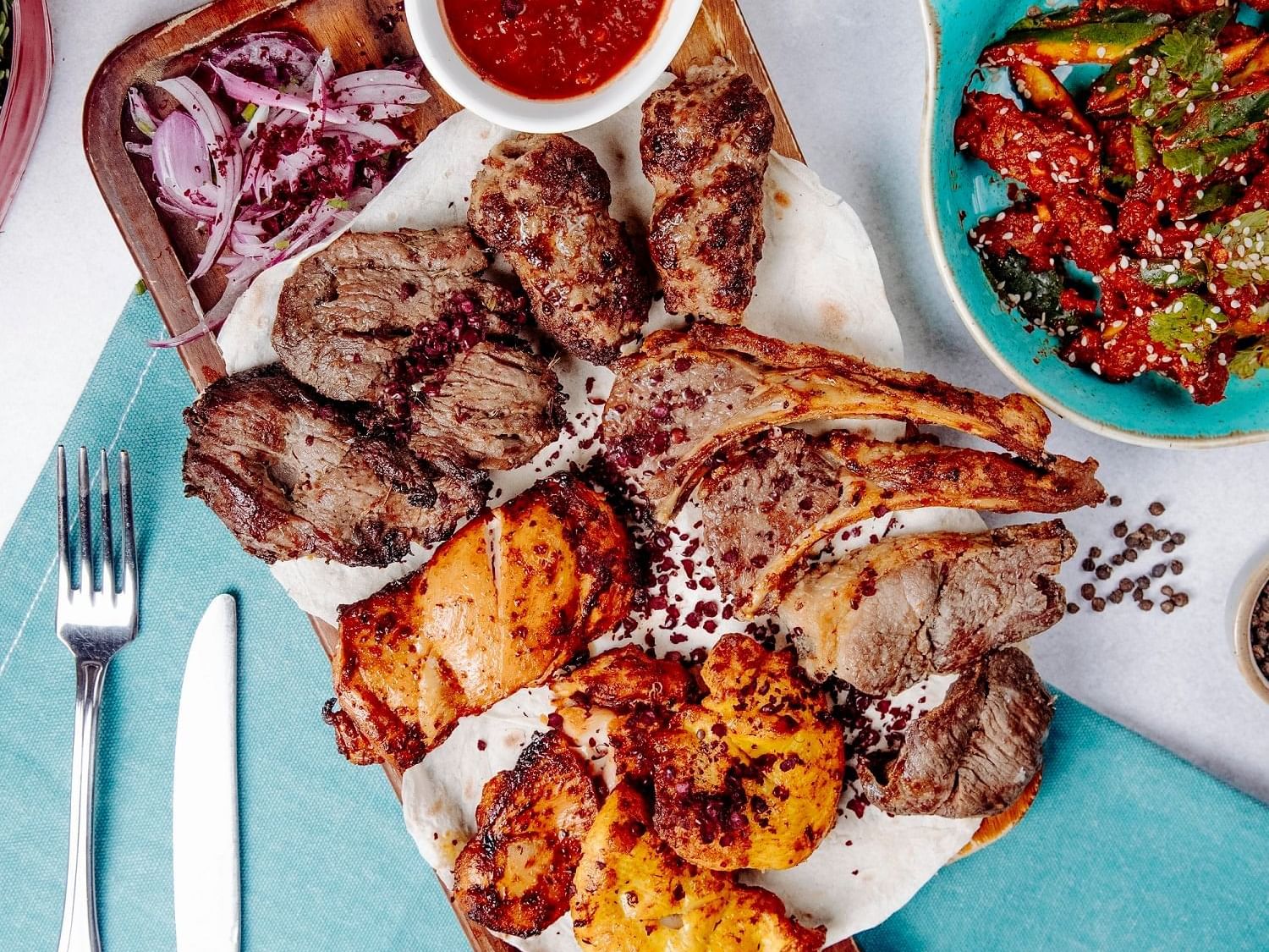 Chicken platter served, restaurant, Pelangi Beach Resort & Spa