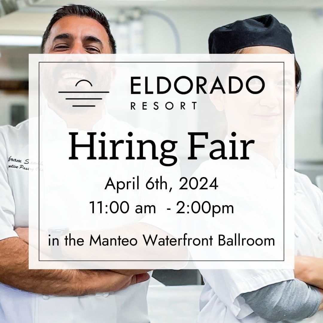 Poster of Hiring Fair in the Maneto Waterfront Ballroom at Hotel Eldorado