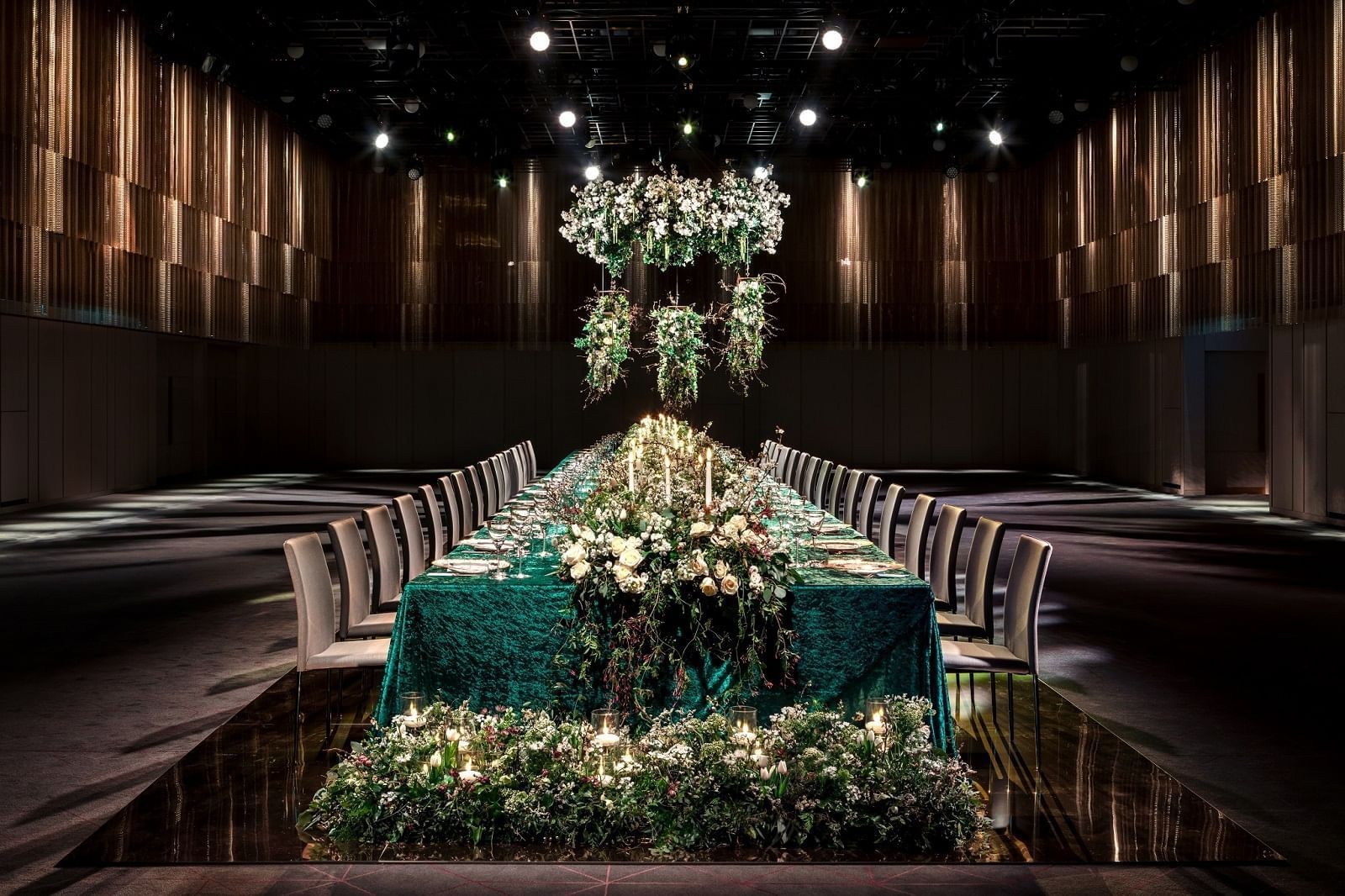 A table setup for an event held at The Londoner Hotel