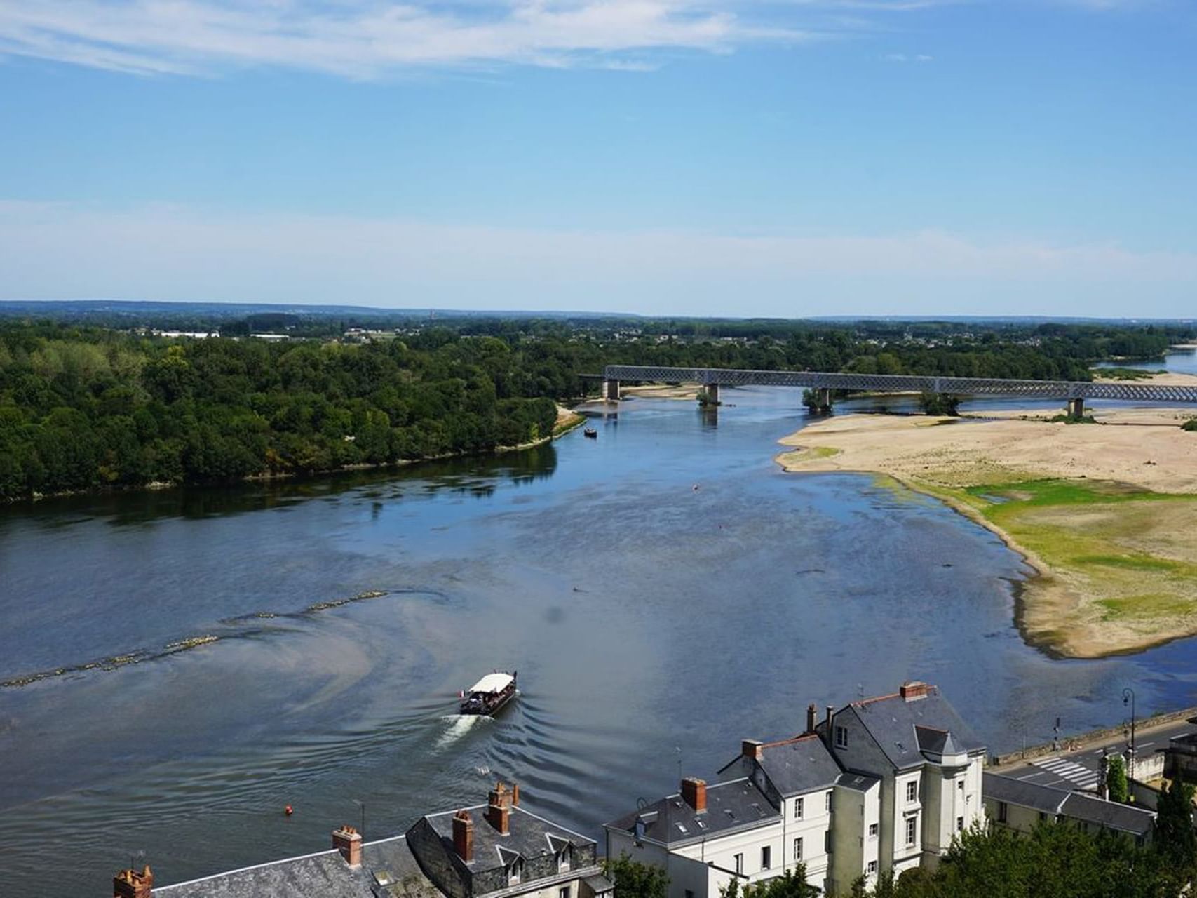 Aerial view of The Loire near The Originals Hotels