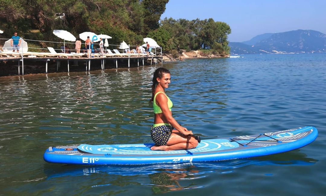 Close up of girl on paddle boat at Kairaba Hotel
