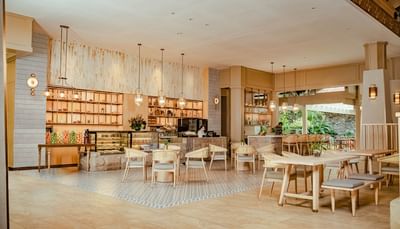 Pelangi Lounge's dining area at Pelangi Beach Resort & Spa