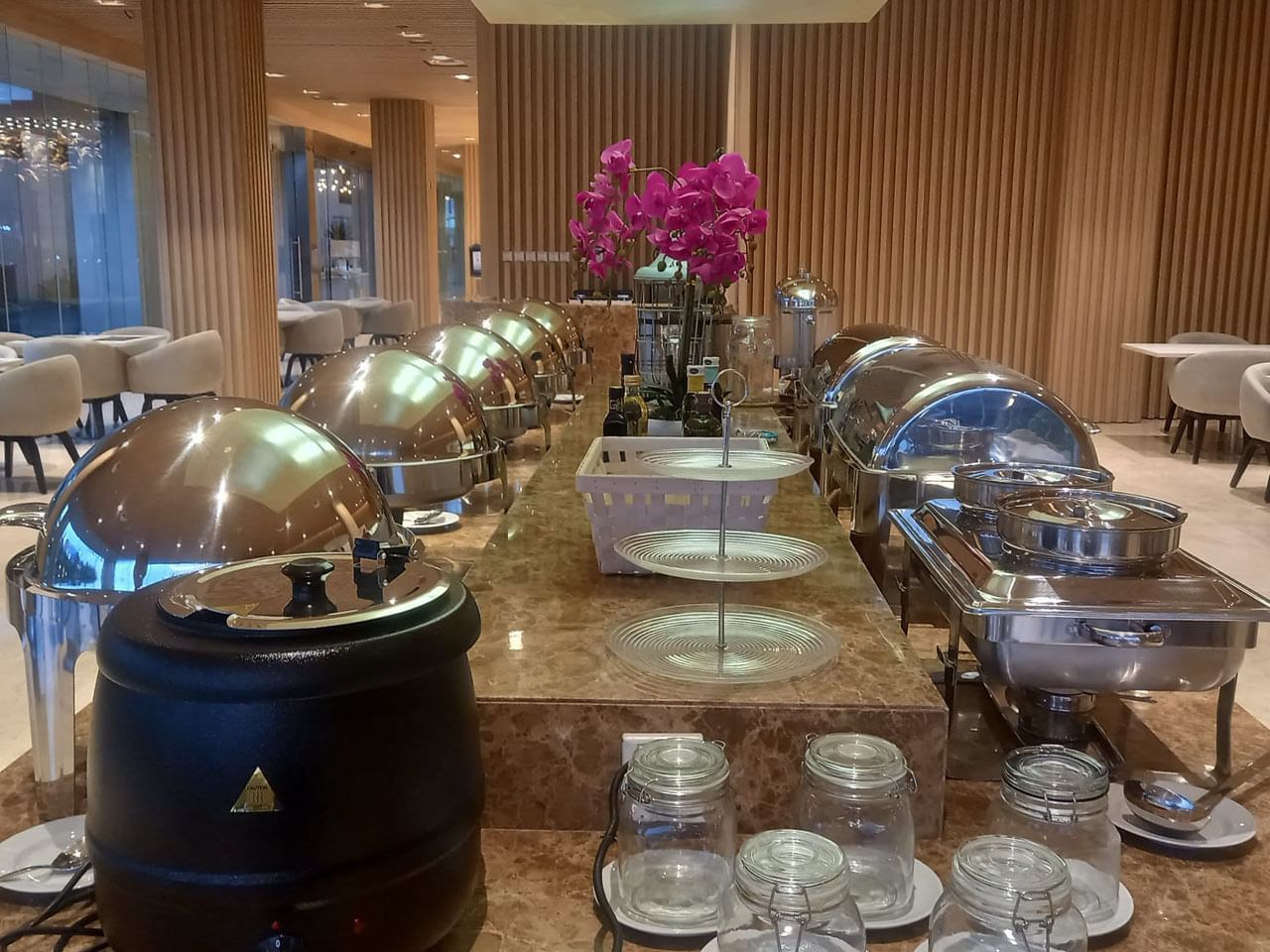 Arranged buffet area in Gastro Restaurant at LK Cikarang Hotel & Residences