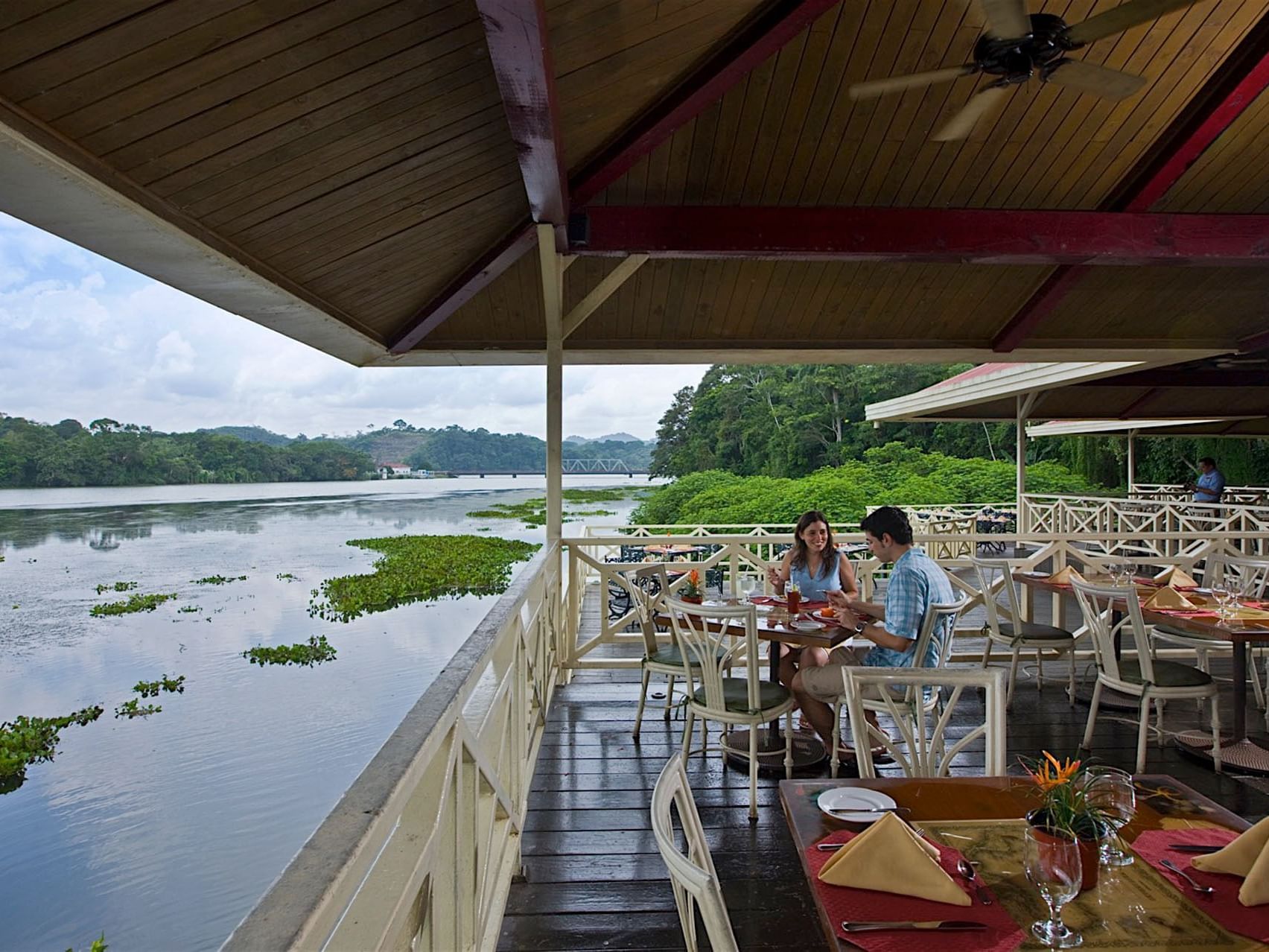 Lakefront dining area in Don Caiman at Gamboa Rainforest Resort