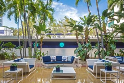 Courtyard sitting area at Albion Miami Beach
