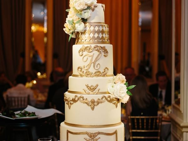 Close-up of a Wedding Cake at Warwick Melrose Dallas