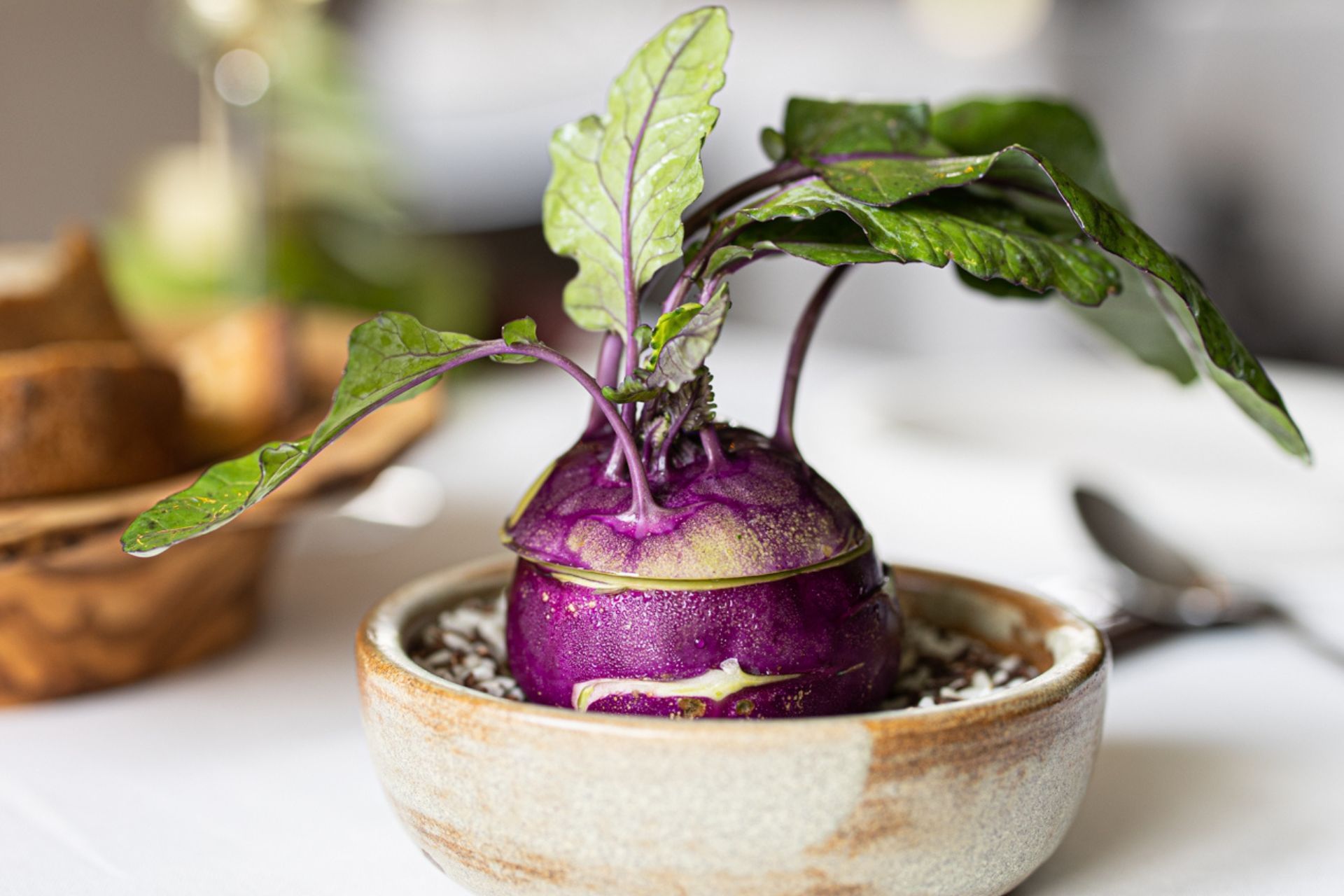 Kohlrabi dish served in The Chef at Domaine De Manville