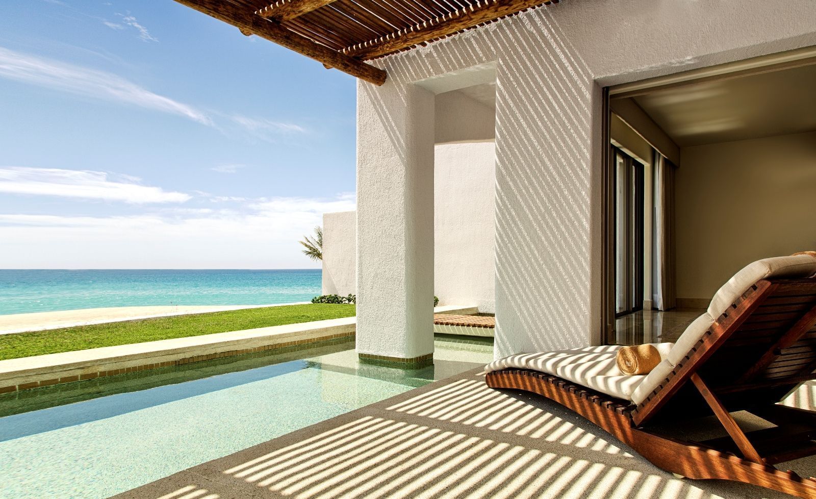 Lounge by Indoor pool with an ocean view from Marquis Los Cabos