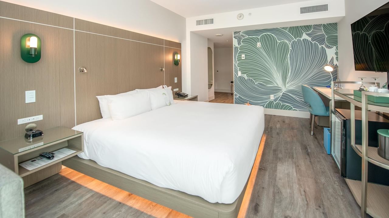 An accessible room with king bed