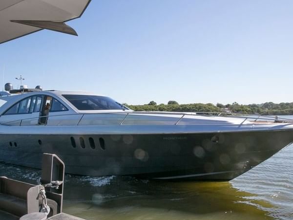 A boat stationed on the lake near Pullman Sydney Olympic park