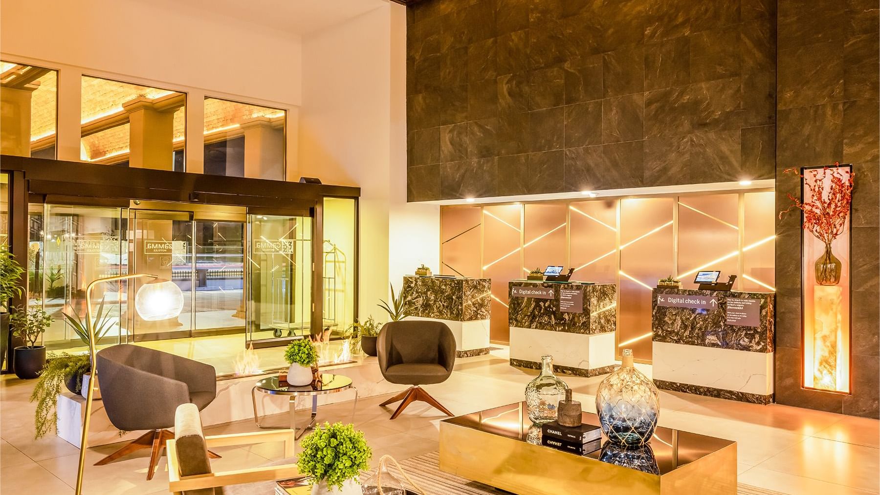 Interior view of Lounge area at Gamma Ciudad Juarez