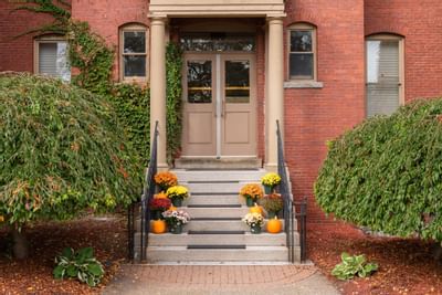 Exterior view of the door entrance at The Centennial Hotel