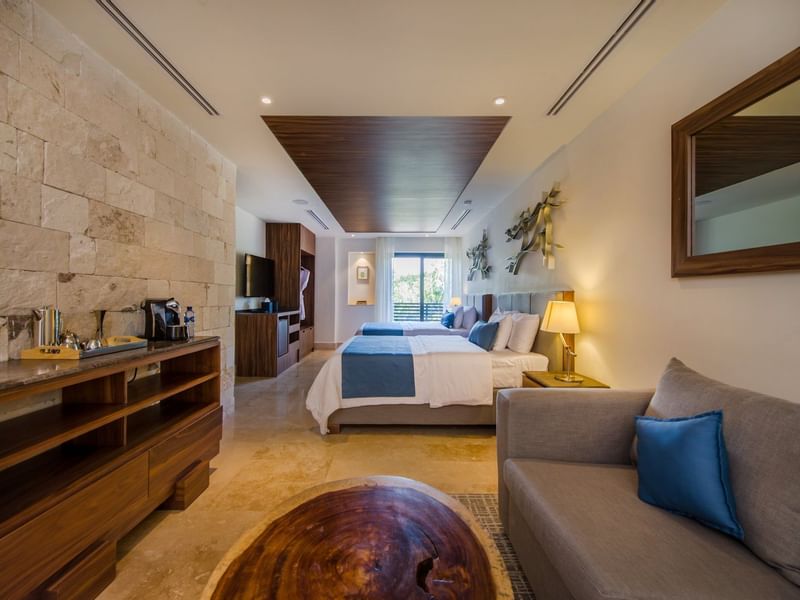 2-double beds in Junior suite, Naay Tulum Curamoria Collection