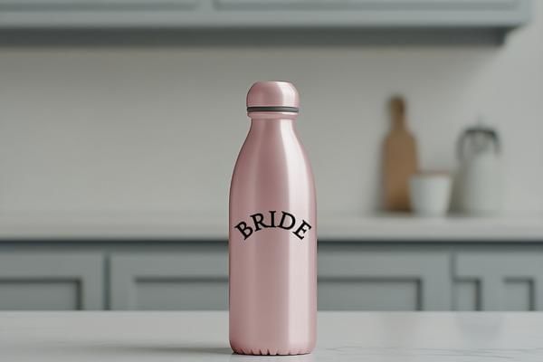 Water bottle for bride an essential comfort and health item to be included in wedding day emergency kit