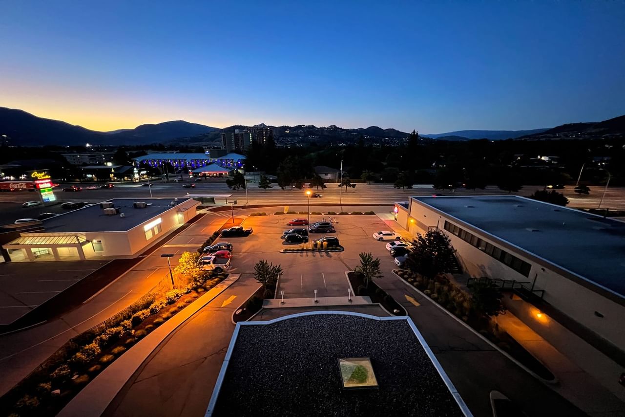 View of car park from balcony