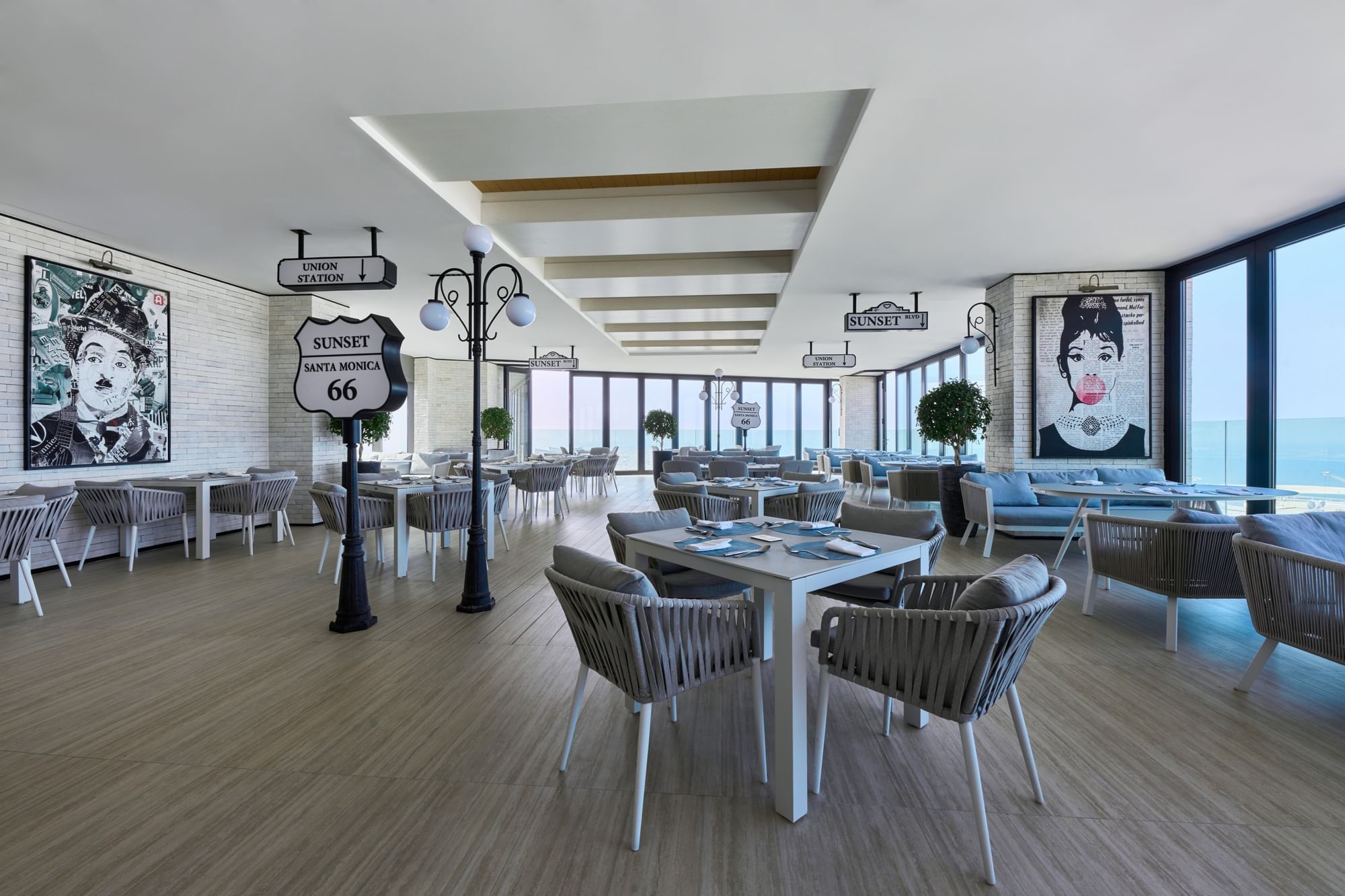 Elegant interior with Malibu Sky Lounge & Bar at Paramount Hotel Midtown