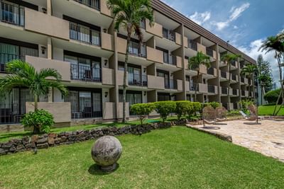 Exterior view of the hotel & the garden with palm trees at Irazu Hotel